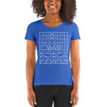 Load image into Gallery viewer, Knitting Pattern Symbols Women&#39;s Tri-Blend T-Shirt