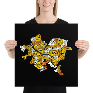 Pittsburgh Neighborhood Names Poster