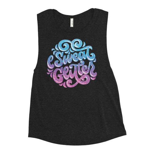 I Sweat Glitter Women's Muscle Tank