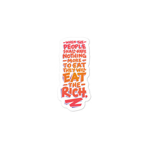 Eat the Rich Sticker