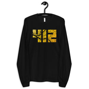 412 Pittsburgh Map Long Sleeve T-Shirt