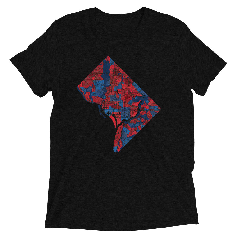 Washington DC Neighborhood Map Tri-Blend T-Shirt