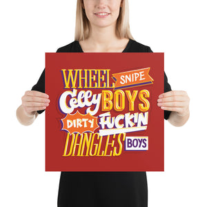 Wheel Snipe Celly Poster