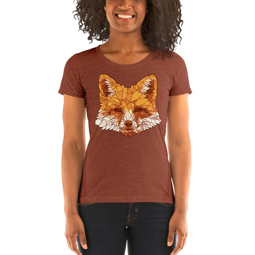 Cute Geometric Fox Sketch Women's Tri-Blend T-Shirt