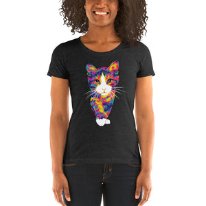 The Rainbow Cat Women's Tri-Blend T-Shirt