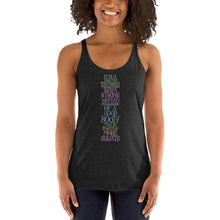 Load image into Gallery viewer, Must be in Want of More Squats Racerback Tri-Blend Tank Top