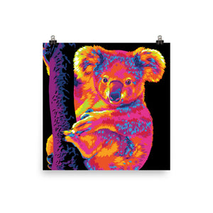 The Warm Rainbow Koala Poster