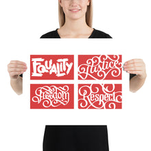 Load image into Gallery viewer, Four Reds Social Justice Poster