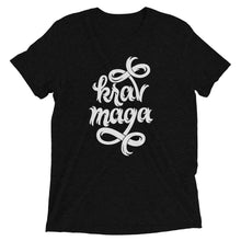 Load image into Gallery viewer, Krav Maga Jagged Script Tri-Blend T-Shirt