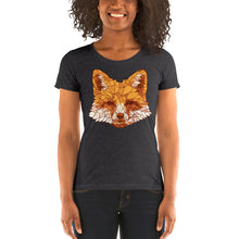 Load image into Gallery viewer, Cute Geometric Fox Sketch Women&#39;s Tri-Blend T-Shirt