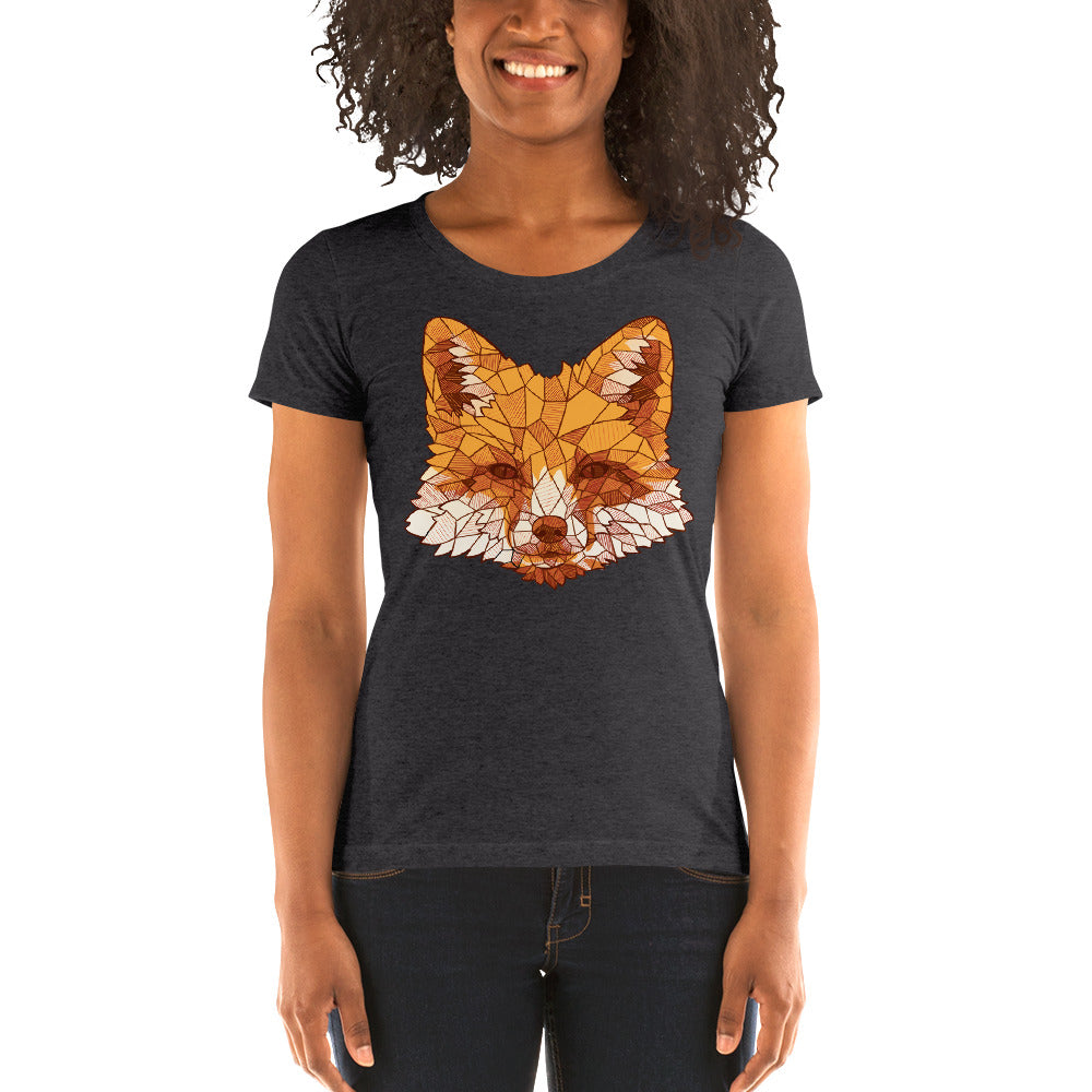 Cute Geometric Fox Sketch Women's Tri-Blend T-Shirt