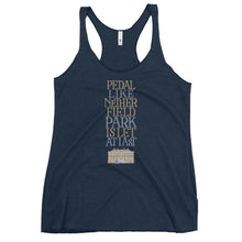 Load image into Gallery viewer, Pedal like Netherfield Park is Let at Last Racerback Tri-Blend Tank Top