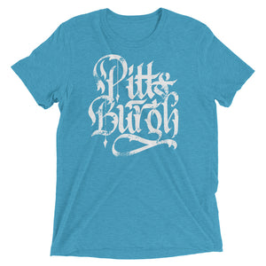 Pittsburgh Rough Calligraphy Tri-Blend T-Shirt