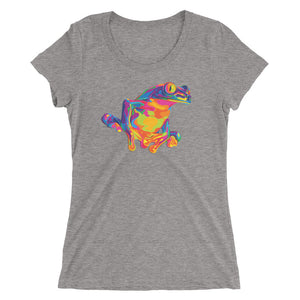 Rainbow Red Eyed Tree Frog Women's Tri-Blend T-Shirt
