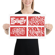 Load image into Gallery viewer, Four Reds Social Justice Poster