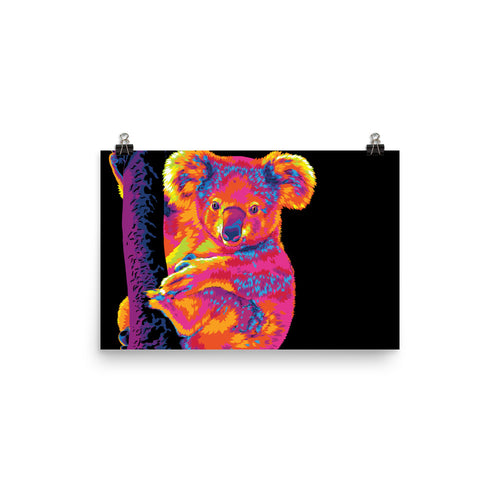 The Warm Rainbow Koala Poster
