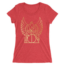 Load image into Gallery viewer, Golden Phoenix Hallows Women&#39;s Tri-Blend T-Shirt
