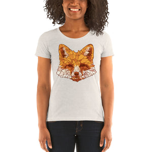 Cute Geometric Fox Sketch Women's Tri-Blend T-Shirt
