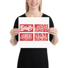 Load image into Gallery viewer, Four Reds Social Justice Poster