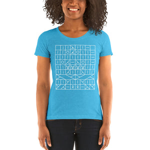 Knitting Pattern Symbols Women's Tri-Blend T-Shirt