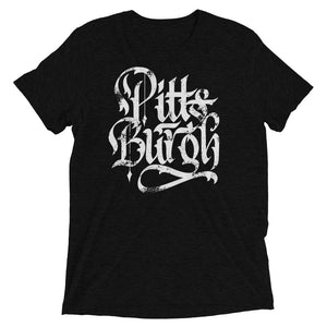 Pittsburgh Rough Calligraphy Tri-Blend T-Shirt
