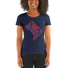 Load image into Gallery viewer, Washington DC Neighborhood Map Women&#39;s Tri-Blend T-Shirt