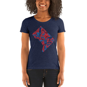 Washington DC Neighborhood Map Women's Tri-Blend T-Shirt