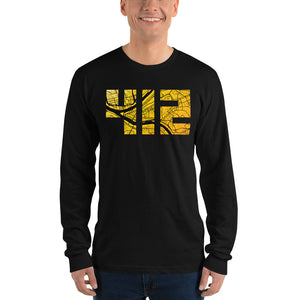 412 Pittsburgh Map Long Sleeve T-Shirt