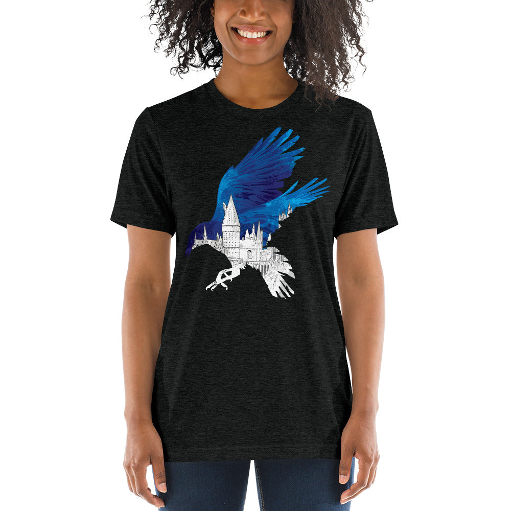 Ravenclaw House Castle Silhouette Unisex Triblend T-Shirt