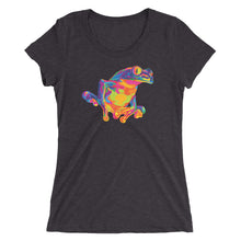 Load image into Gallery viewer, Rainbow Red Eyed Tree Frog Women&#39;s Tri-Blend T-Shirt