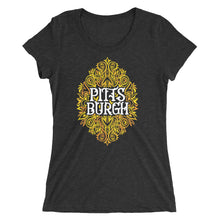 Load image into Gallery viewer, Pittsburgh Swirls Women&#39;s Cut Tri-Blend T-Shirt