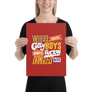 Wheel Snipe Celly Poster