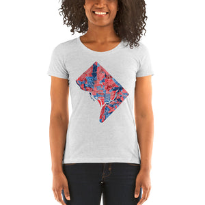 Washington DC Neighborhood Map Women's Tri-Blend T-Shirt