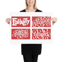 Load image into Gallery viewer, Four Reds Social Justice Poster