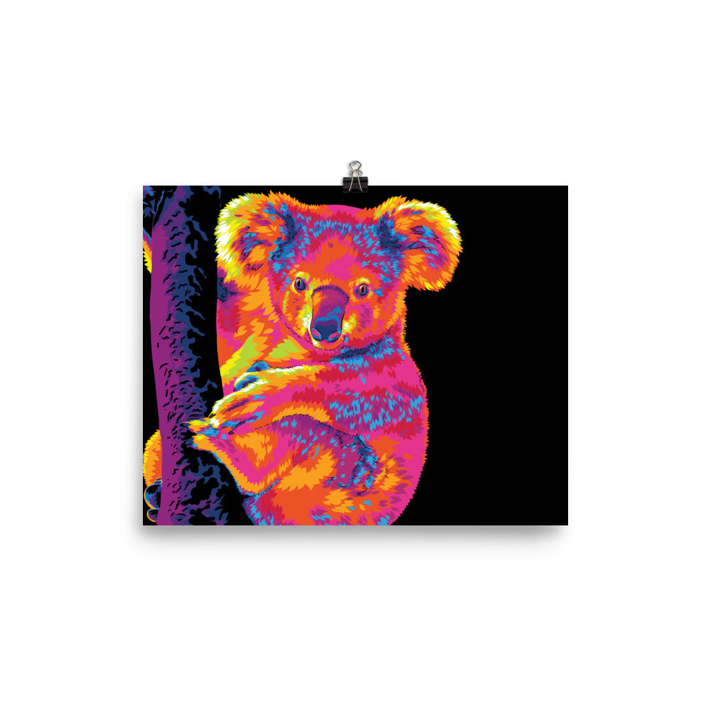The Warm Rainbow Koala Poster