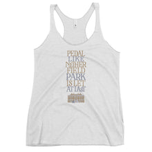 Load image into Gallery viewer, Pedal like Netherfield Park is Let at Last Racerback Tri-Blend Tank Top