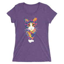 Load image into Gallery viewer, The Rainbow Cat Women&#39;s Tri-Blend T-Shirt