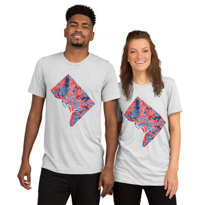 Washington DC Neighborhood Map Tri-Blend T-Shirt
