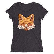 Load image into Gallery viewer, Cute Geometric Fox Sketch Women&#39;s Tri-Blend T-Shirt