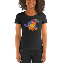 Load image into Gallery viewer, Rainbow Red Eyed Tree Frog Women&#39;s Tri-Blend T-Shirt