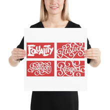 Load image into Gallery viewer, Four Reds Social Justice Poster