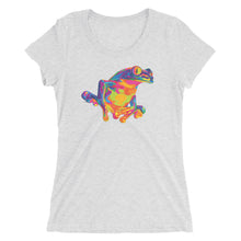 Load image into Gallery viewer, Rainbow Red Eyed Tree Frog Women&#39;s Tri-Blend T-Shirt