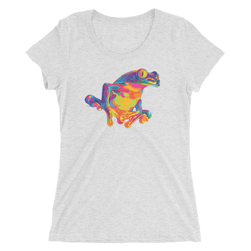 Rainbow Red Eyed Tree Frog Women's Tri-Blend T-Shirt