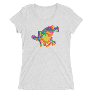 Rainbow Red Eyed Tree Frog Women's Tri-Blend T-Shirt