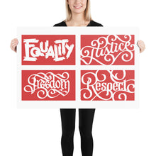 Load image into Gallery viewer, Four Reds Social Justice Poster