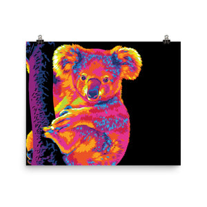 The Warm Rainbow Koala Poster