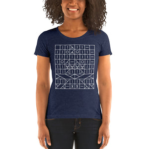 Knitting Pattern Symbols Women's Tri-Blend T-Shirt
