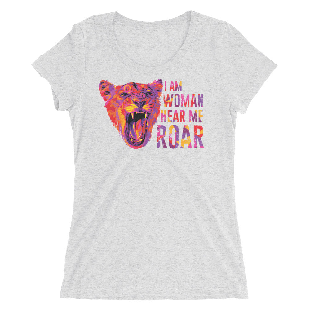 Hear Me Roar Women's Tri-Blend T-Shirt