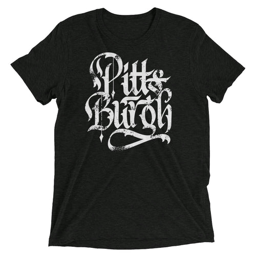 Pittsburgh Rough Calligraphy Tri-Blend T-Shirt