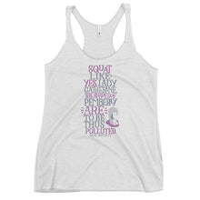 Load image into Gallery viewer, Squat Like the Shades of Pemberly ARE to be Thus Polluted Tri-Blend Tank Top